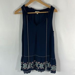Max Studio‎ Navy Sleeveless Tunic Size M